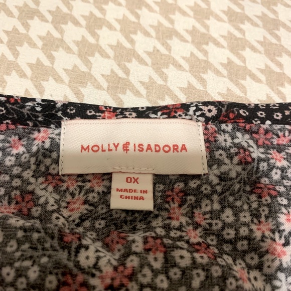 NWT. Molly & Isadora Bow Tie babydoll tank. Size 0x. - Picture 3 of 6